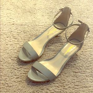 Light grey kitten heels